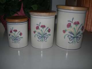 Lenox Poppies on Blue Canister Set of 3  