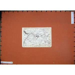  1927 Colour Map Scotland Melrose Abbotsford Tweed