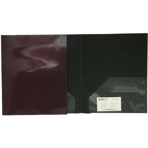  Burgundy Red Metallic Heavy Duty Plastic 9x12 Folders 
