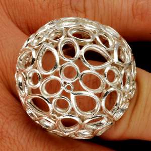 Huge Fashion Ring Setting Sterling Silver #9 Fancy Gem  