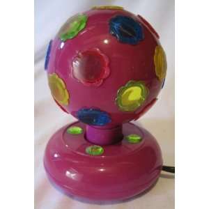  Rotating Disco Ball Light for Tabletop. Hot Pink/4 inch 