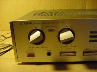 LUXMAN MODEL L 400 STEREO INTEGRATED AMPLIFIER. WORKS GREAT AND IS IN 
