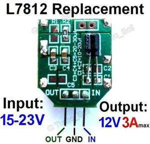15~23V to 12V 3A Voltage Regulator L7812 LM7812 7812 Compatible 