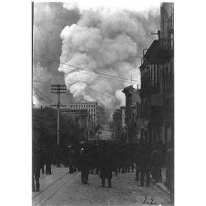 San Francisco earthquake,fire,California,CA,1906,smoke 