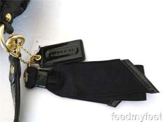   17906 Poppy Black Sequin Gold Cinch Shoulder Bag Purse Handbag Satchel