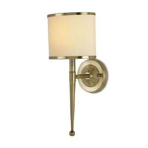  Currey and Company 5121 Primo 1 Light Wall Sconce in Brass 