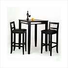manhattan 3 piece dining table and chair pub set in