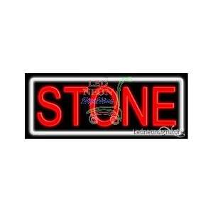 Stone Neon Sign 13 inch tall x 32 inch wide x 3.5 inch Deep inch deep 