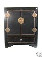 Chinese Black Lacquer Bedstand/Night Table(NoReserve)  