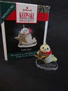 Hallmark 1990 Little Seal Frosty Friends Christmas Ornament In Box 