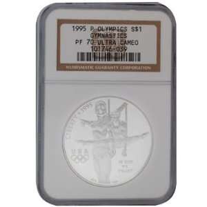  1995 P Olympics Gymnastics Commemorative Dollar PF70 UC 