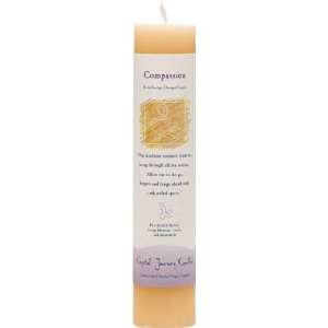 Crystal Journey Reiki Charged Herbal Magic Pillar Candle   COMPASSION 