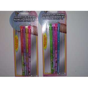  2 Packs of Scented Blowing Pencil Toppers (sold as a set 