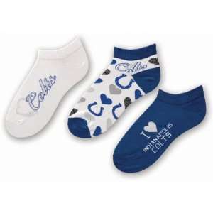  For Bare Feet Indianapolis Colts Womens 3 Pack Socks 