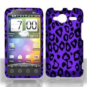  HTC EVO Shift 4G Purple/Black Leopard Hard Case Snap on 