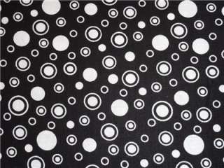 New Black with White Polka Dots Fabric BTY  