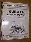 KUBOTA TRACTOR ROTARY LAWN MOWER OPS & PARTS MANUAL RC60 27 L235 L275 