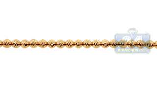   Yellow Gold Mens Bead Diamond Cut Bracelet 9 Inches Real Gold  