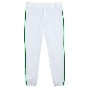  14Oz Double Knit Baseball Pants W/Piping WHITE/FOREST YXL 