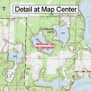  USGS Topographic Quadrangle Map   McKenzie Lake, Wisconsin 
