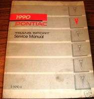 1990 Pontiac Trans Sport Van Shop Service Repair Manual  
