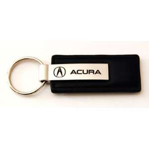   Logo Black Leather Official Licensed Keychain Key Fob Ring Automotive