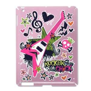  iPad 2 Case Pink of Rocker Chick   Pink Guitar Heart and 