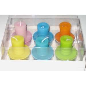  Molded Cocktail Shaped Tealight Candles, Set of 6