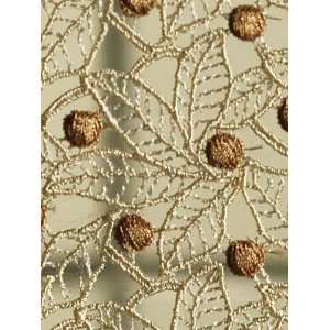  Crochet Leaves Biscotti Indoor Drapery Fabric