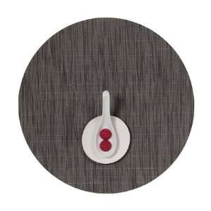  Chilewich Round Bamboo Placemat   Grey Flannel, Set of 