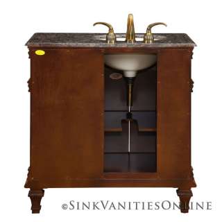 36 Caroline   Granite Stone Top Bathroom Single Vanity Cabinet (Left 