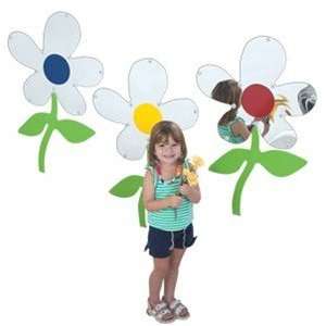  Set of 3 Shatter Resistant Flower Mirrors Toys & Games