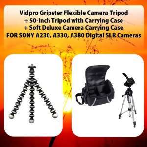   POSITION) + DELUXE SOFT CARRYING CASE + FULL SIZE TRIPOD FOR SONY