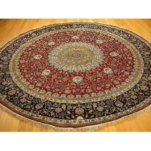 9x9 Hand Knotted 100% silk tabriz Chinese Rug   92x92  
