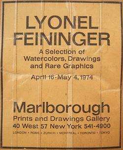 LYONEL FEININGER Signed 1918 Woodcut   Marine  