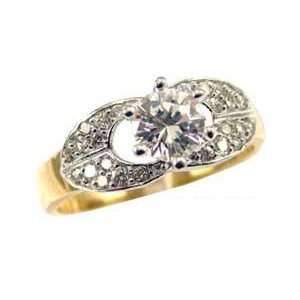   Modern Style Engagement Anniversary Ladys Ring Created Gems Jewelry