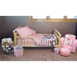   Pink and Black Madison Girls Boutique Toddler Bedding 5 pc Set Baby