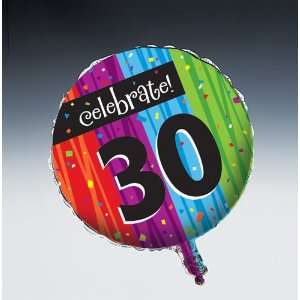  Celebrations 30th Birthday Metallic Party Balloons Health 