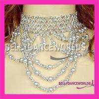   DANCING CHOKER NECKLACE COSTUME JEWELRY BOLLYWOOD PROPS GOLD/SILVER