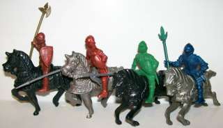 1950s LIDO KNIGHTS MEDIEVAL PLAYSET ARMORED HORSES  
