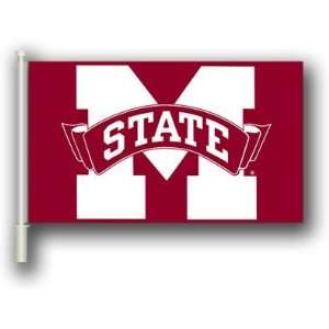  NCAA Mississippi State Bulldogs 11x18 Car Flags with Bracket 