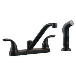 Design House 525063 Ashland Low Arch Kitchen Faucet with Sprayer, Oil 