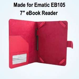 Ematic EB105 7 eReader Case / Cover   Red   SRX Executive by Kiwi 