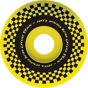  Speed Demons Check Super Fly 54mm Yellow Skate Wheels 