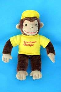   Curious George Yellow Hat Shirt Plush Monkey Stuffed Animal 16 inch