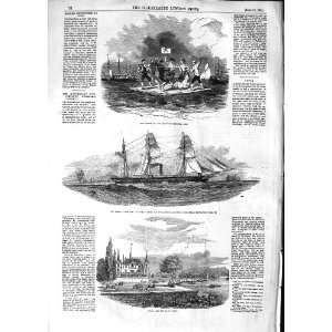  1852 RAFT DANCE REGATTA CORK SYDNEY SHIP VEVAY LEMAN