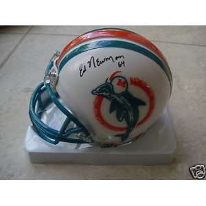  Ed Newman Miami Dolphins Signed Mini Helmet W/coa Sports 