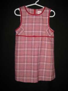 Gymboree Portabello Road Red Check Jumper Dress Med 4T  