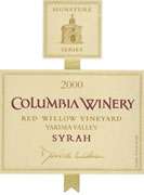 Columbia Winery Red Willow Syrah 2000 
