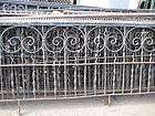 antique ornate wrought iron balcony railing fence new orleans flue